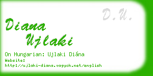 diana ujlaki business card